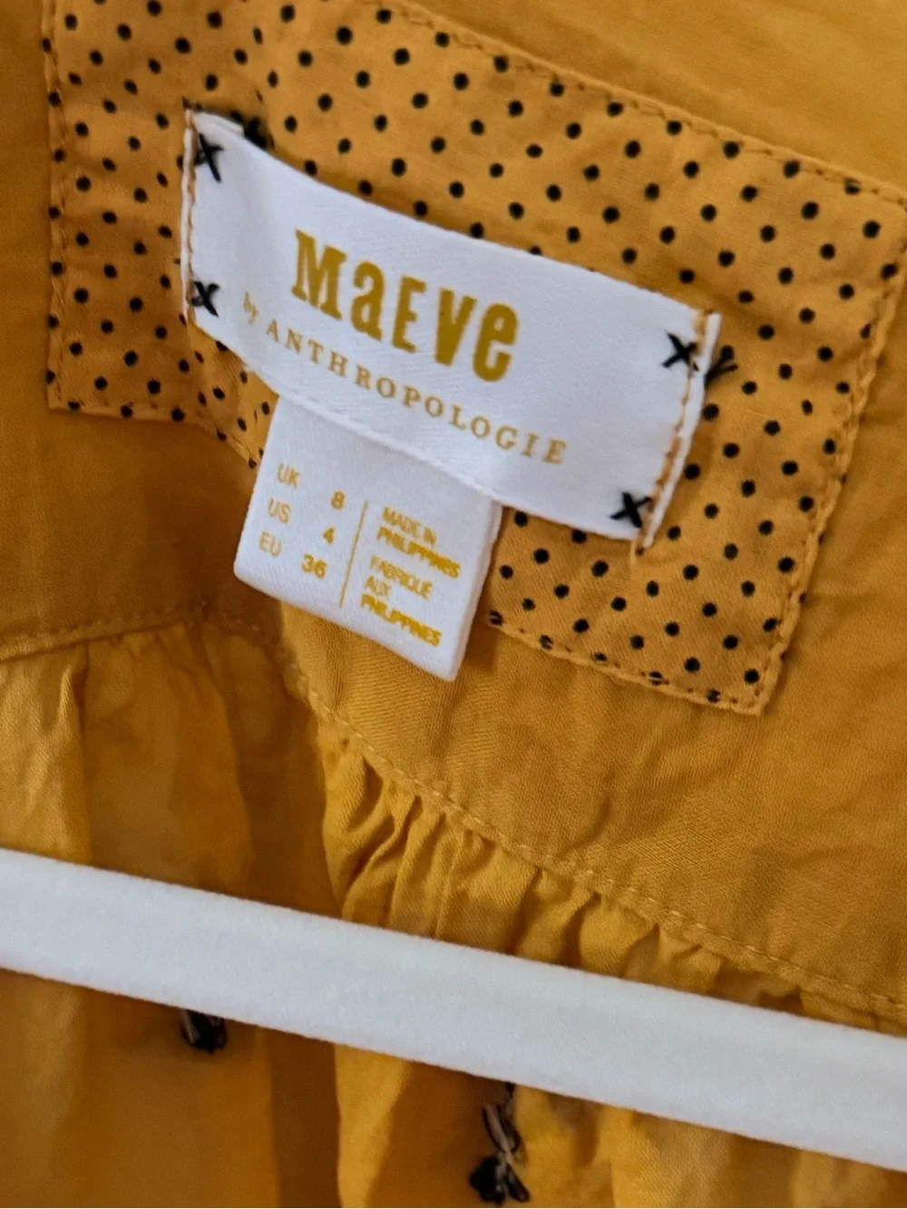 Anthropologie Maeve Embroidered Bee Wrap Top - Picture 9 of 9